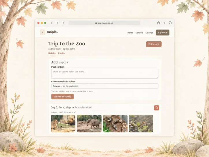 Preview of the maple. community app